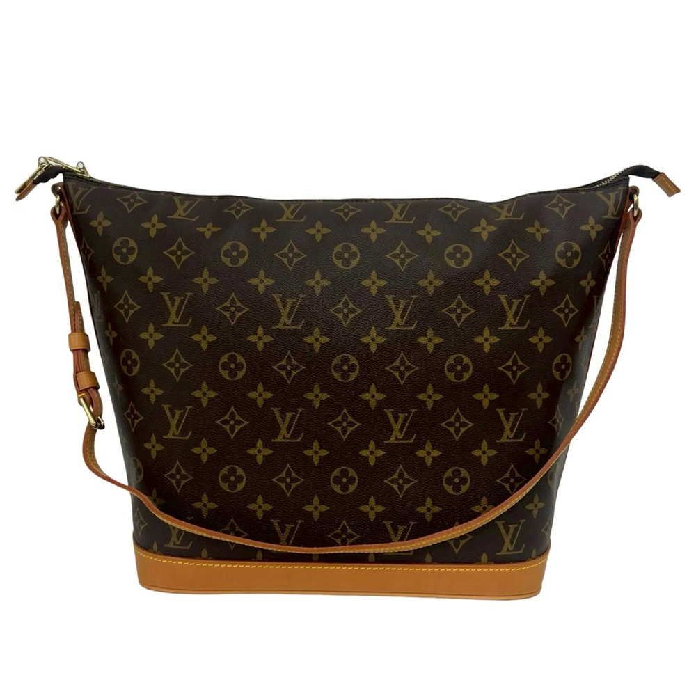 LOUIS VUITTON Authentic Brown Monogram Leather Shoulder Bag